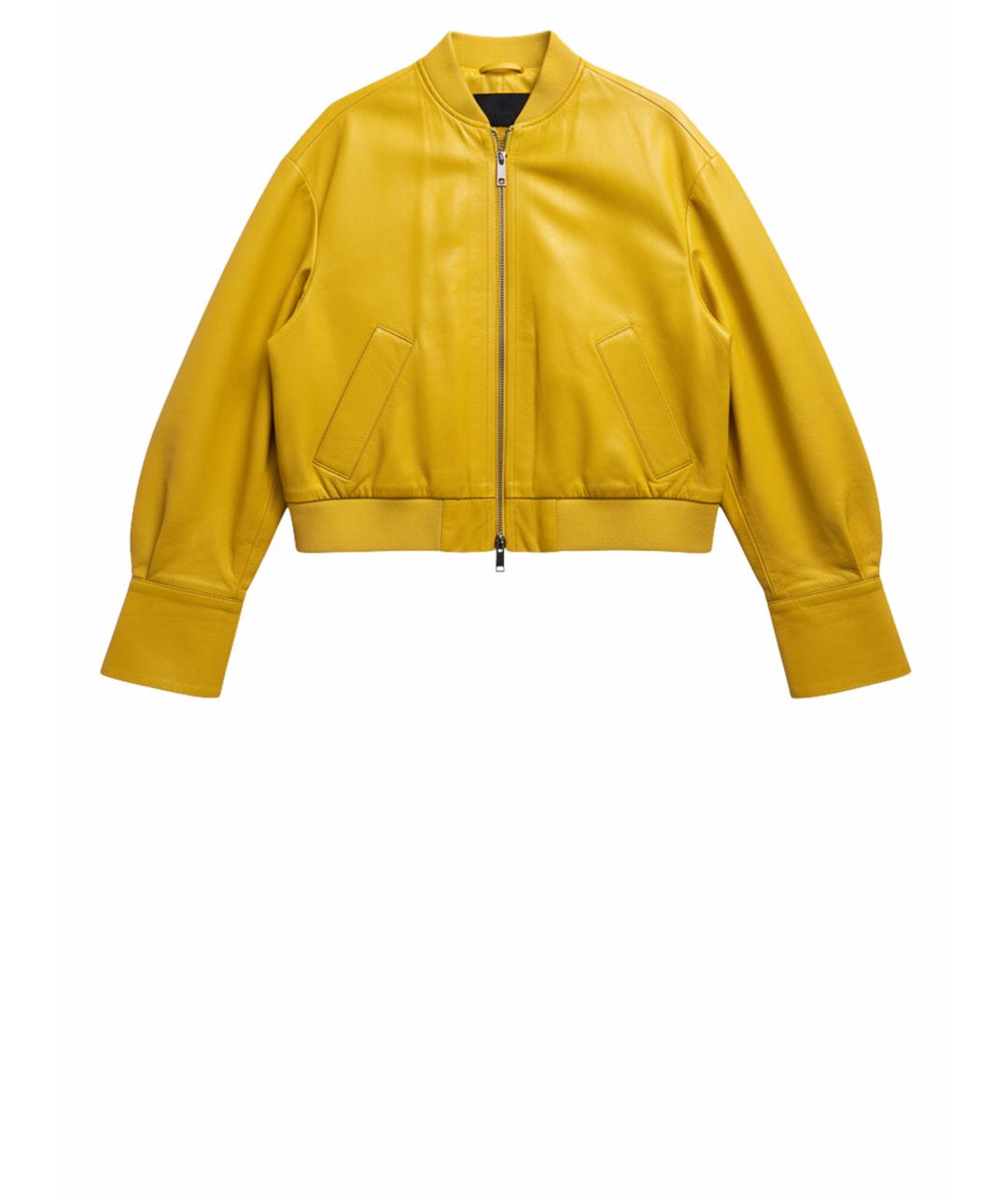 SPORTMAX Желтая кожаная куртка, фото 1