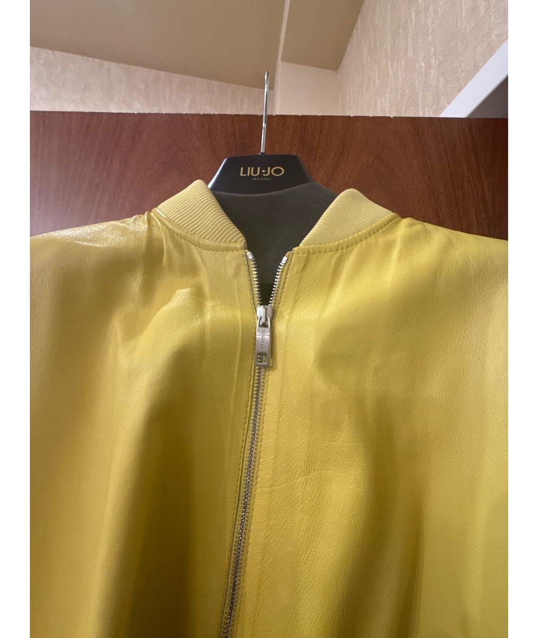 SPORTMAX Желтая кожаная куртка, фото 4