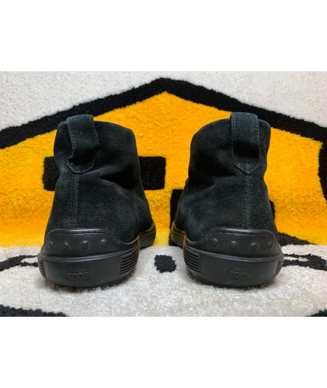 TOD'S Черные замшевые высокие ботинки, фото 4
