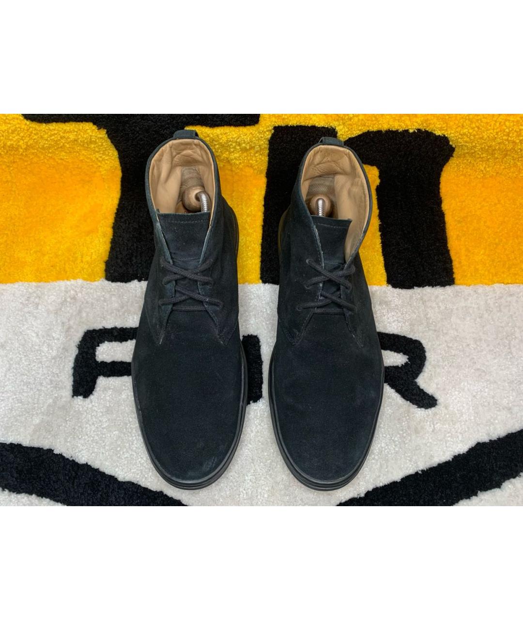 TOD'S Черные замшевые высокие ботинки, фото 2