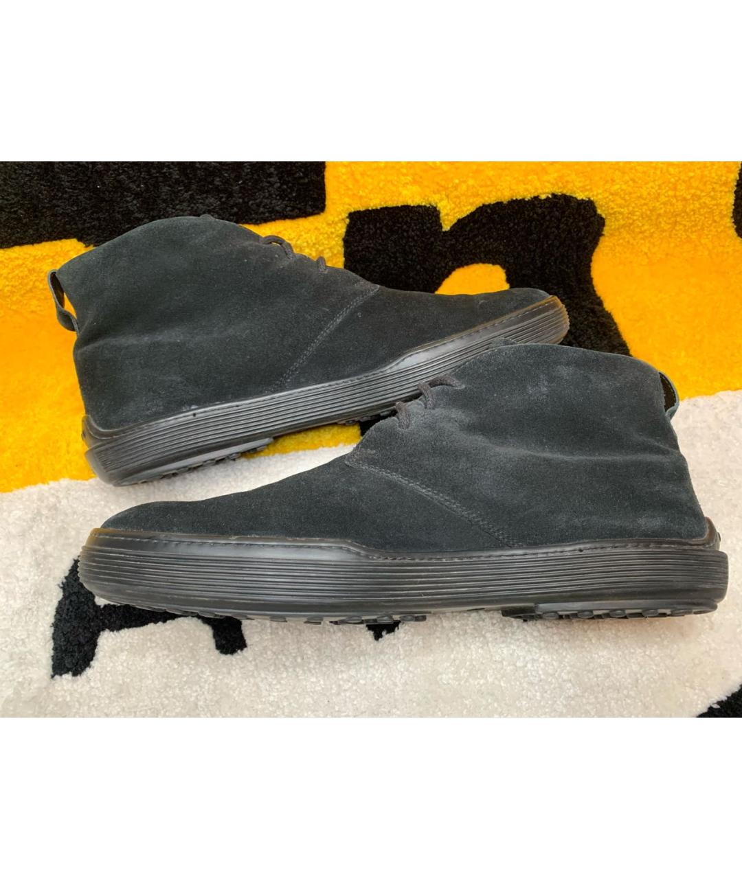 TOD'S Черные замшевые высокие ботинки, фото 5