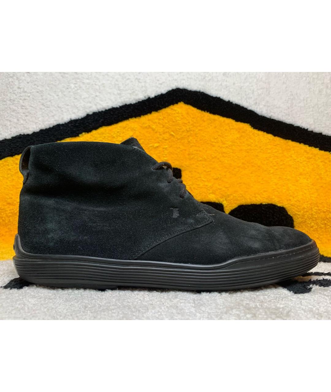 TOD'S Черные замшевые высокие ботинки, фото 9