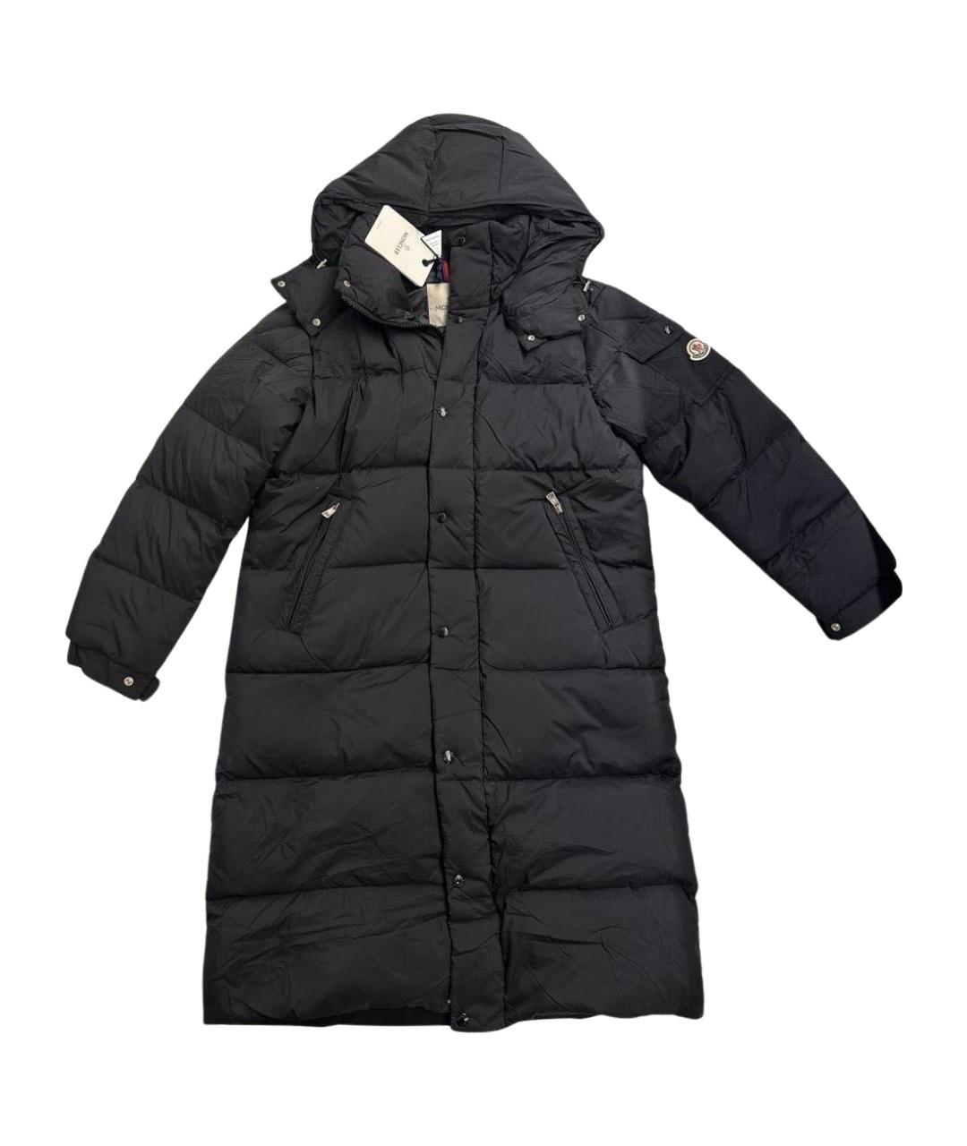 MONCLER Черный полиамидовый пуховик, фото 1