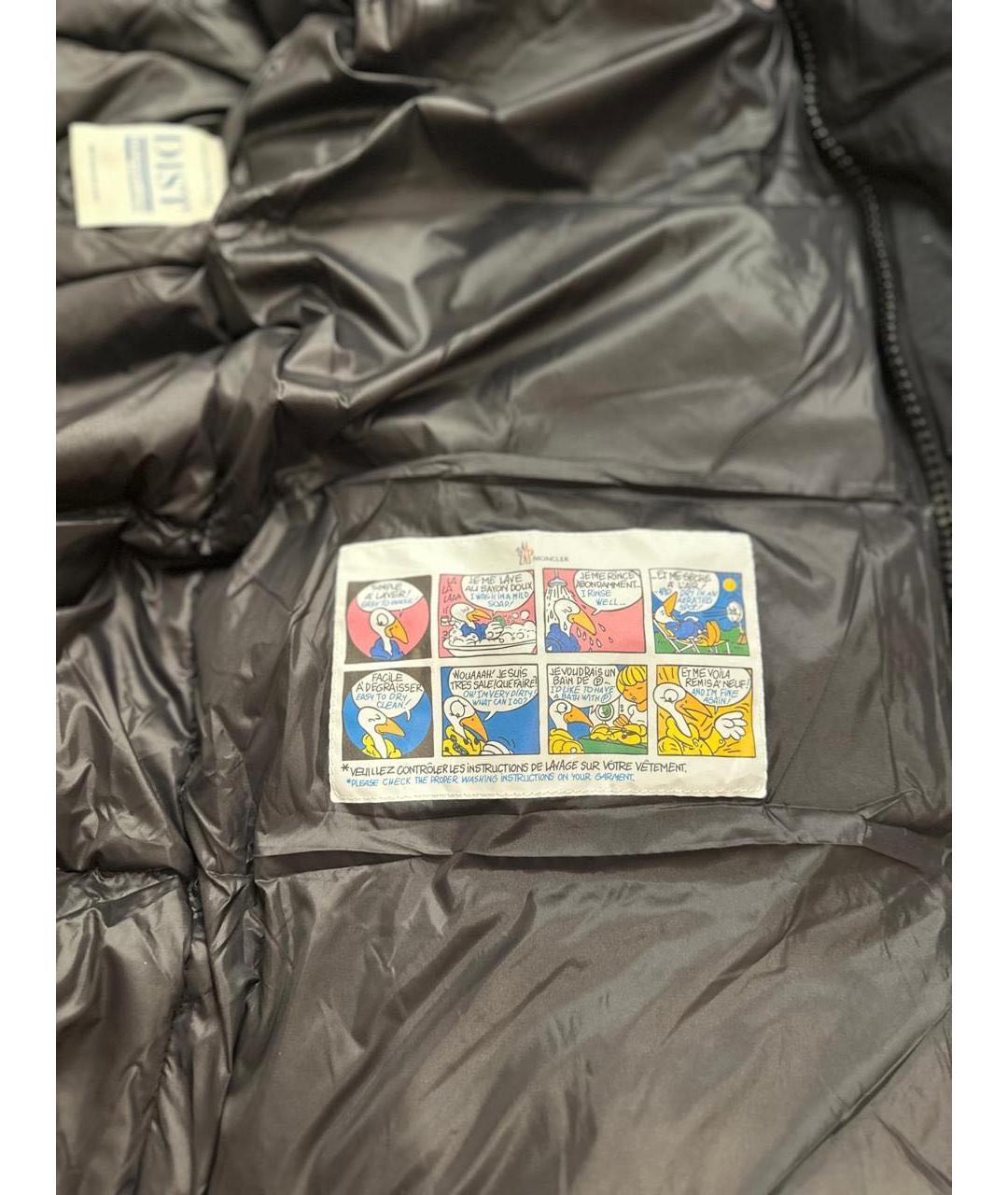 MONCLER Черный полиамидовый пуховик, фото 2