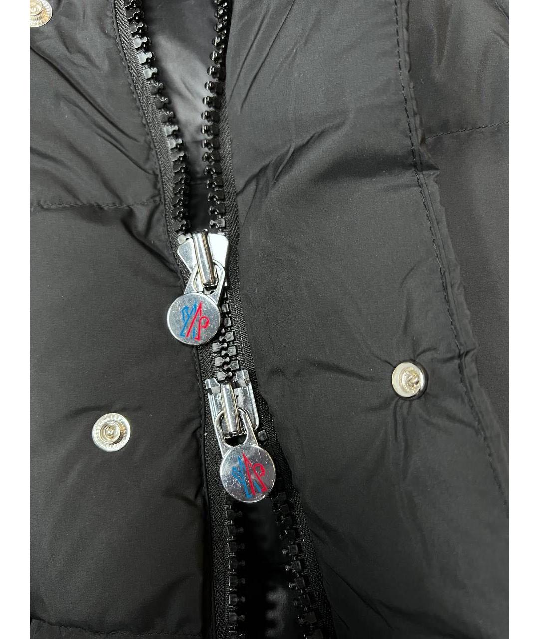 MONCLER Черный полиамидовый пуховик, фото 6