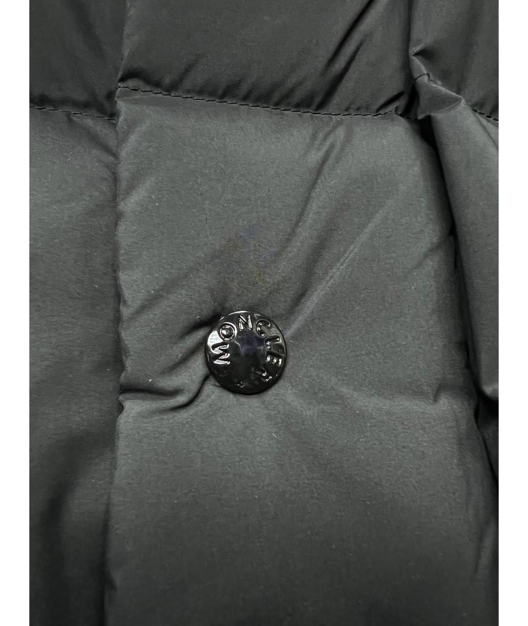 MONCLER Черный полиамидовый пуховик, фото 7