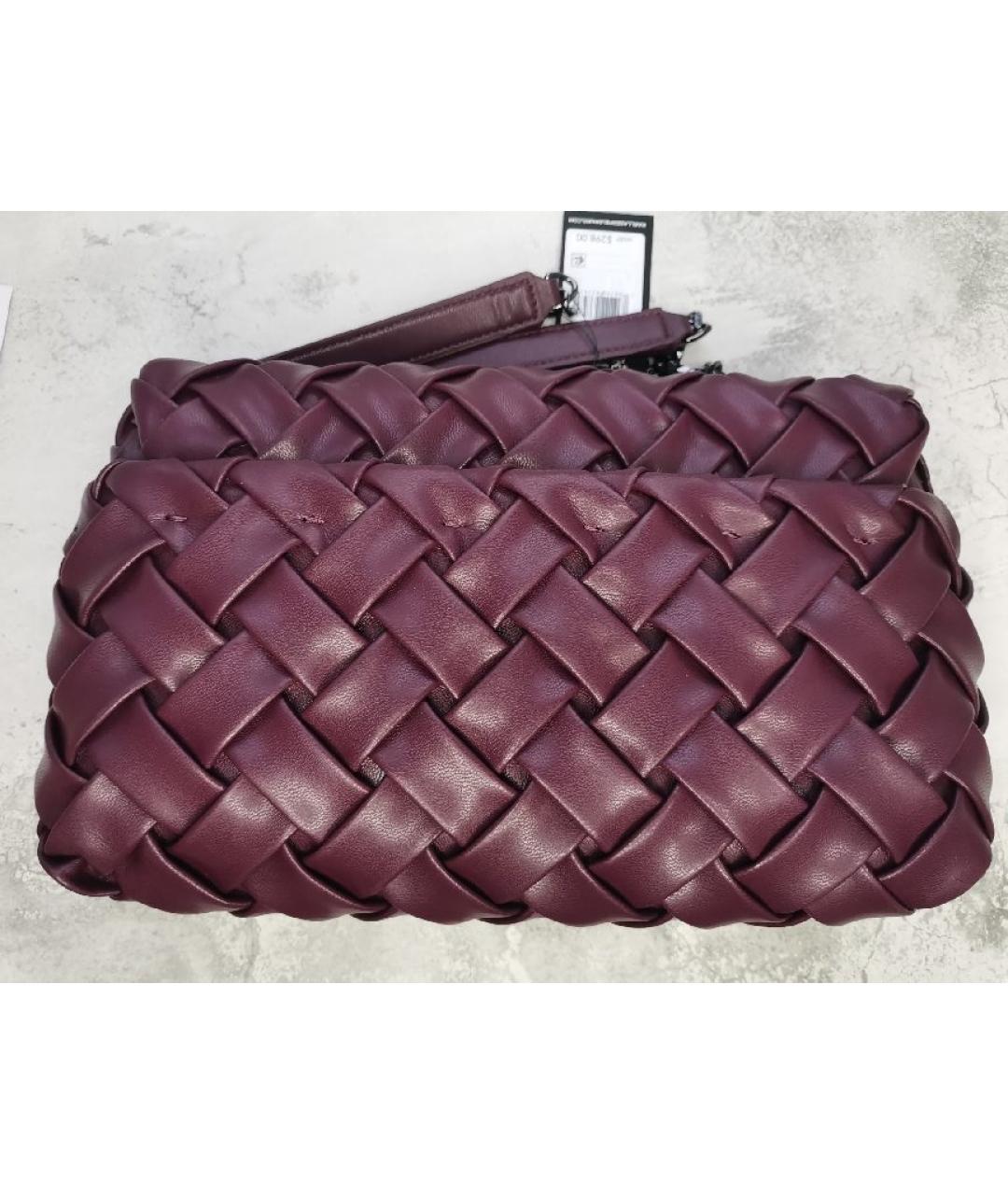 KARL LAGERFELD Бордовая кожаная сумка через плечо, фото 3