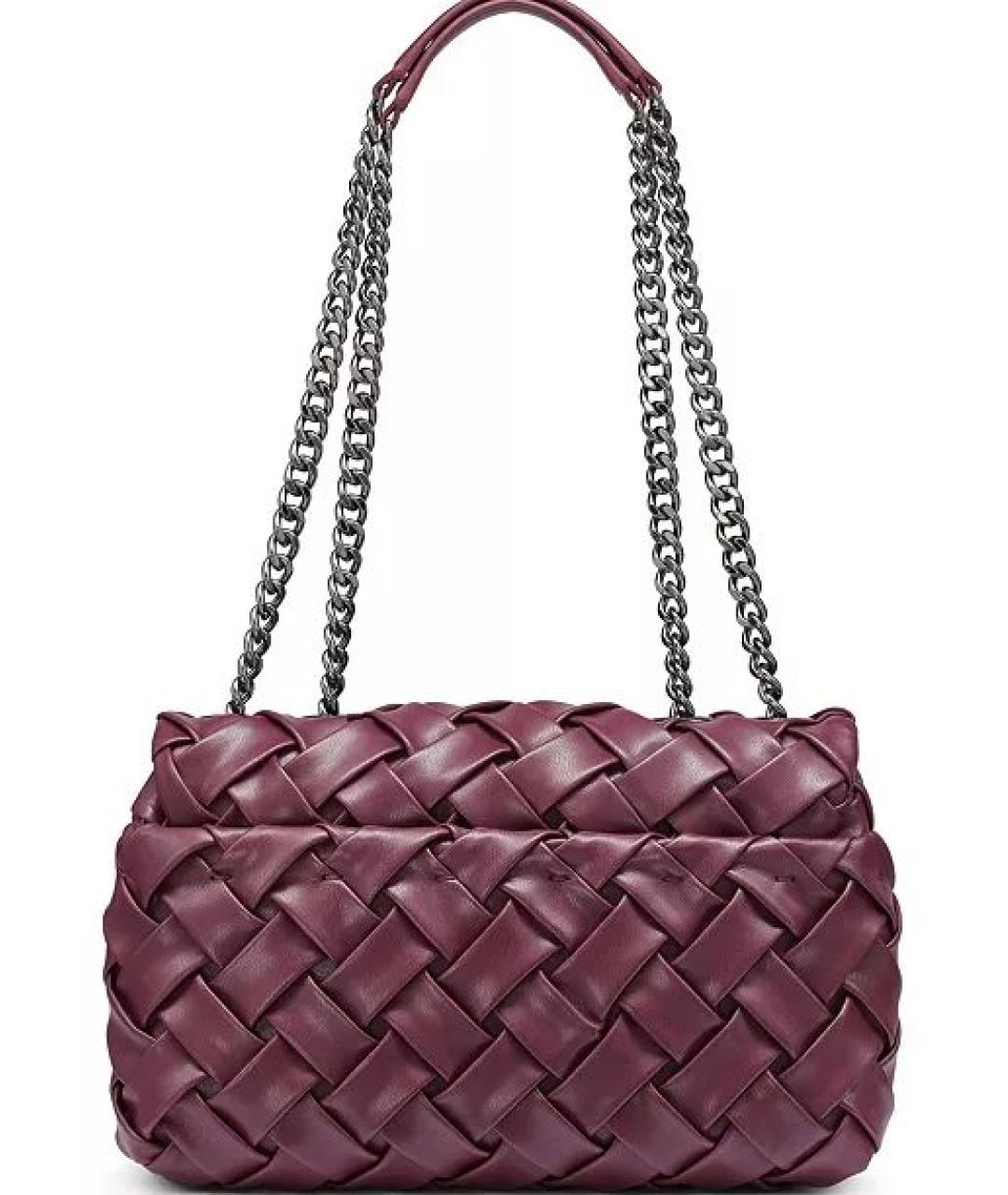 KARL LAGERFELD Бордовая кожаная сумка через плечо, фото 3