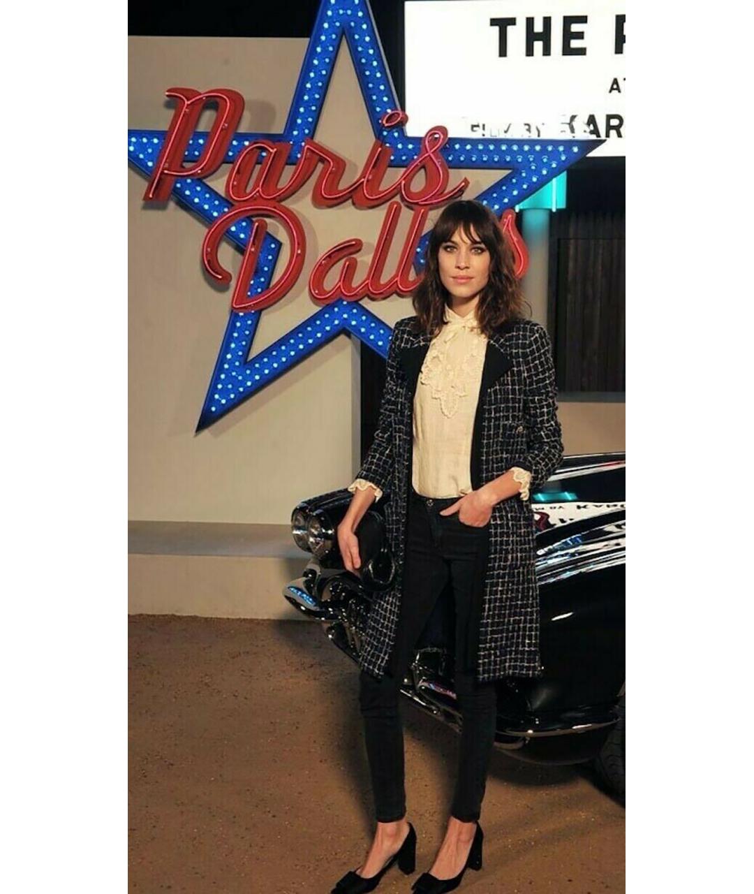 CHANEL Темно-синее твидовое платье, фото 3