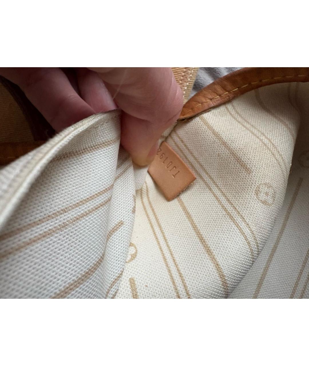 LOUIS VUITTON Белая сумка тоут, фото 6