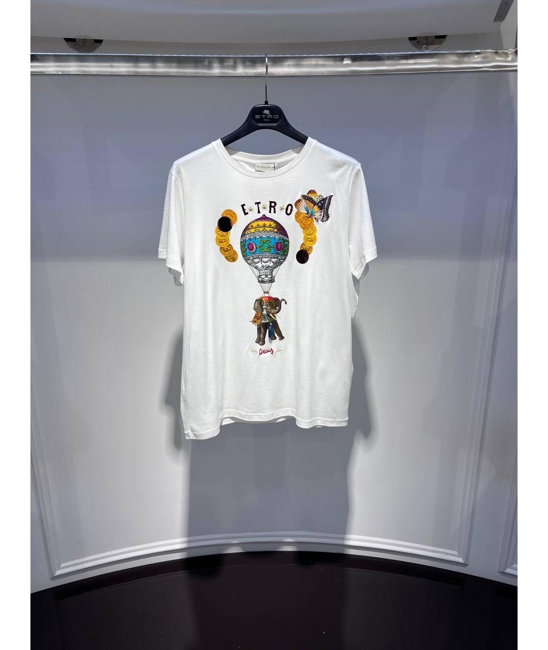 ETRO Белая хлопковая футболка, фото 3