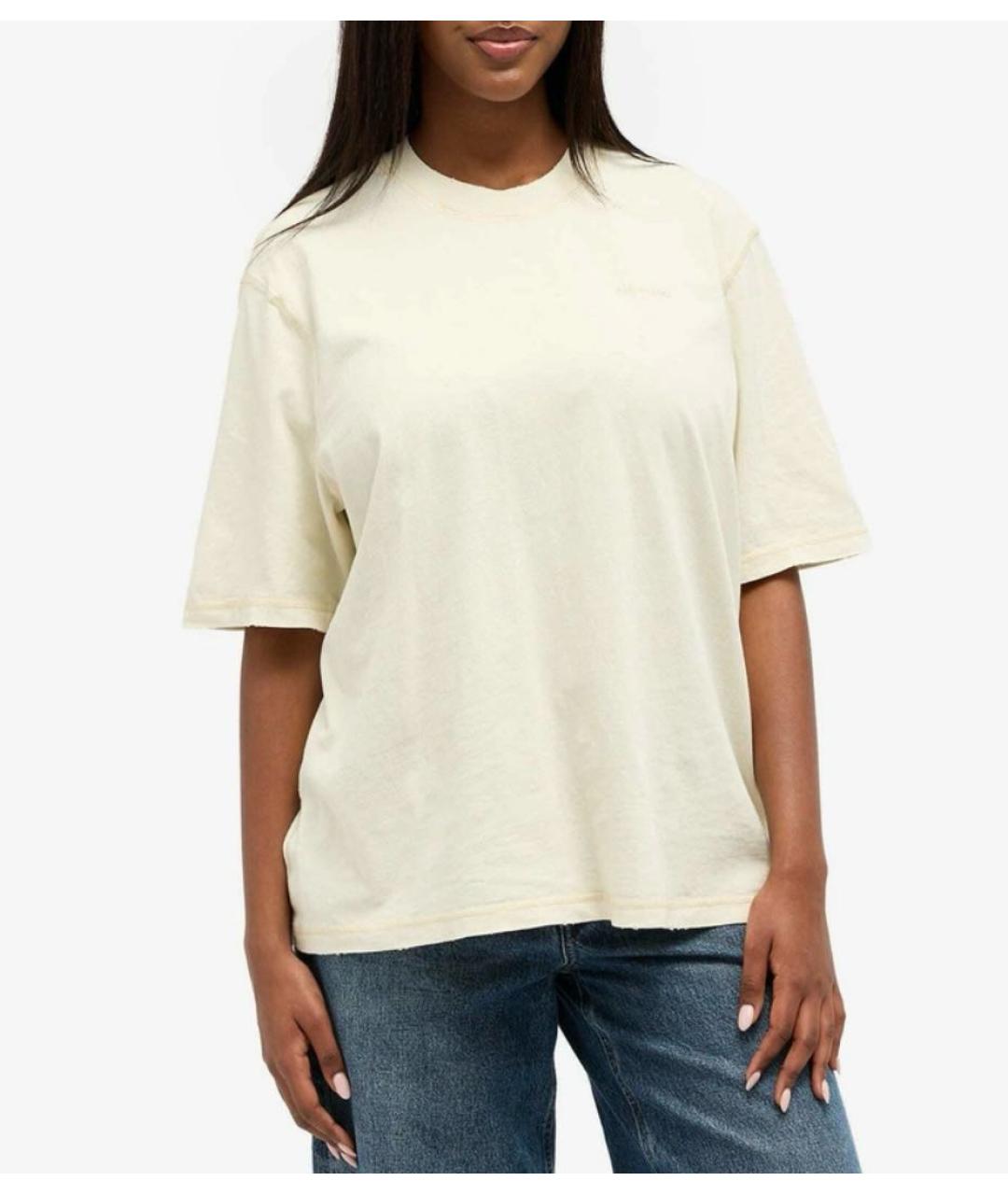 Ami Paris Бежевая хлопковая футболка, фото 7