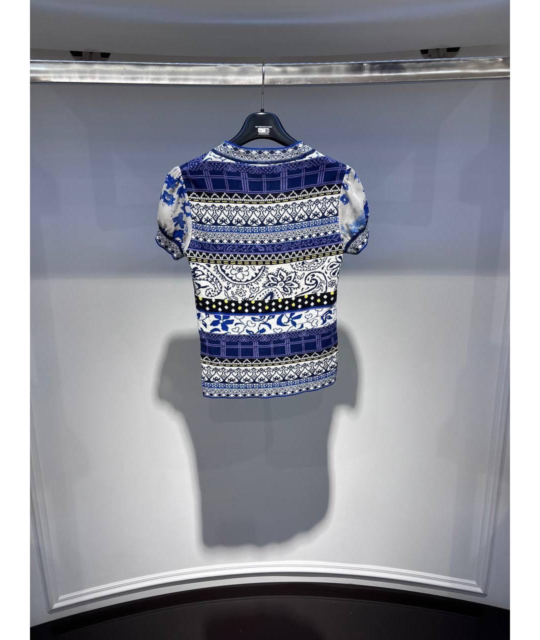 ETRO Синяя хлопковая футболка, фото 2