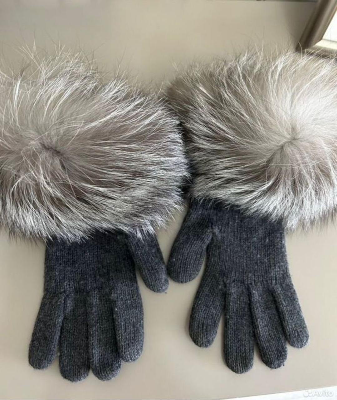 CHRISTIAN DIOR Антрацитовый кашемировый шарф, фото 2