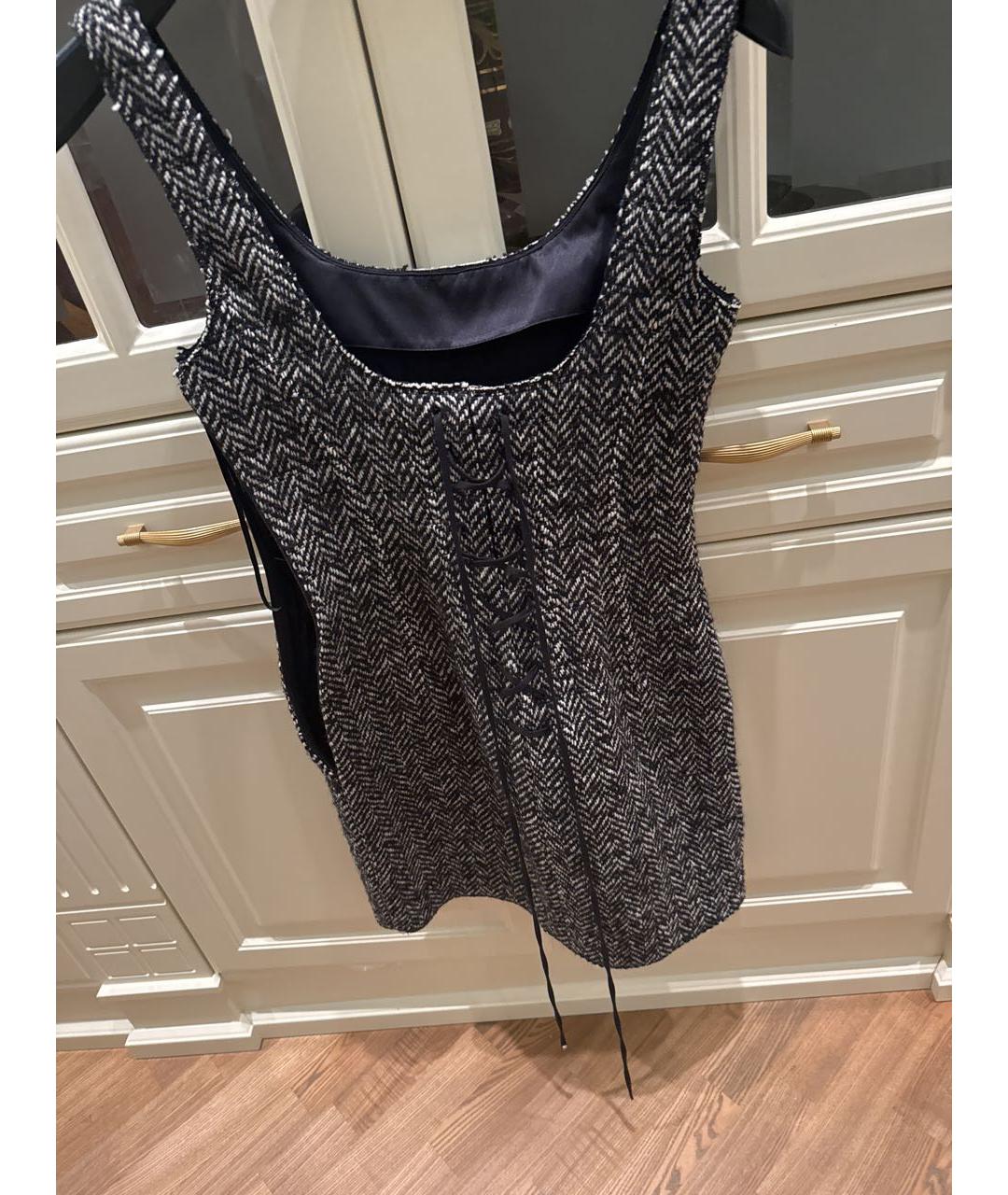 DOLCE&GABBANA Серый твидовый сарафан, фото 2