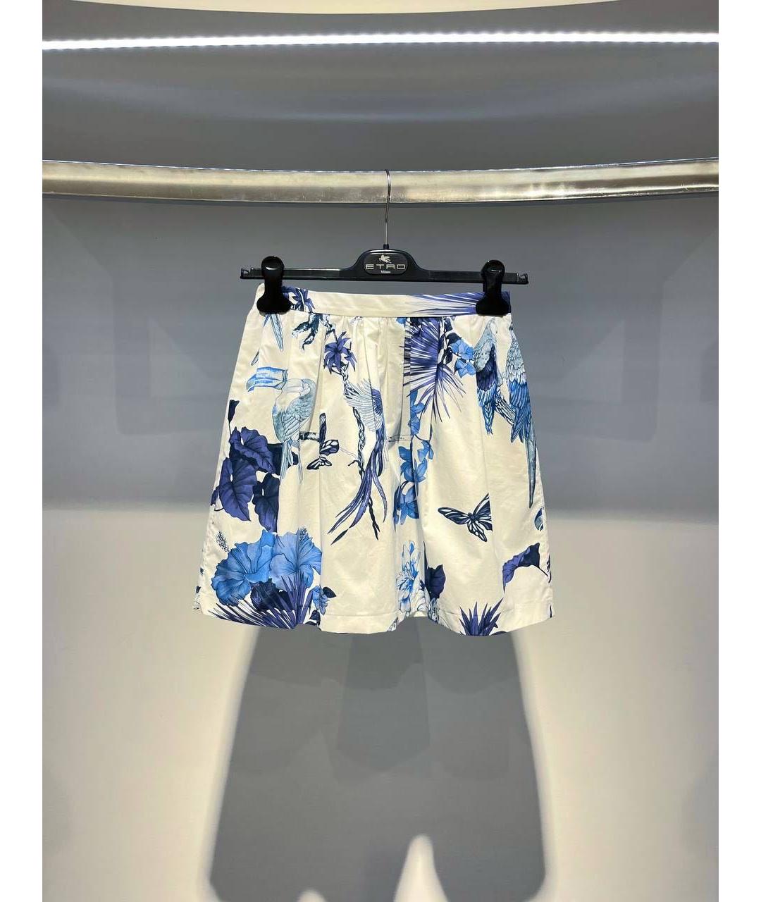 ETRO Белая хлопковая юбка мини, фото 3