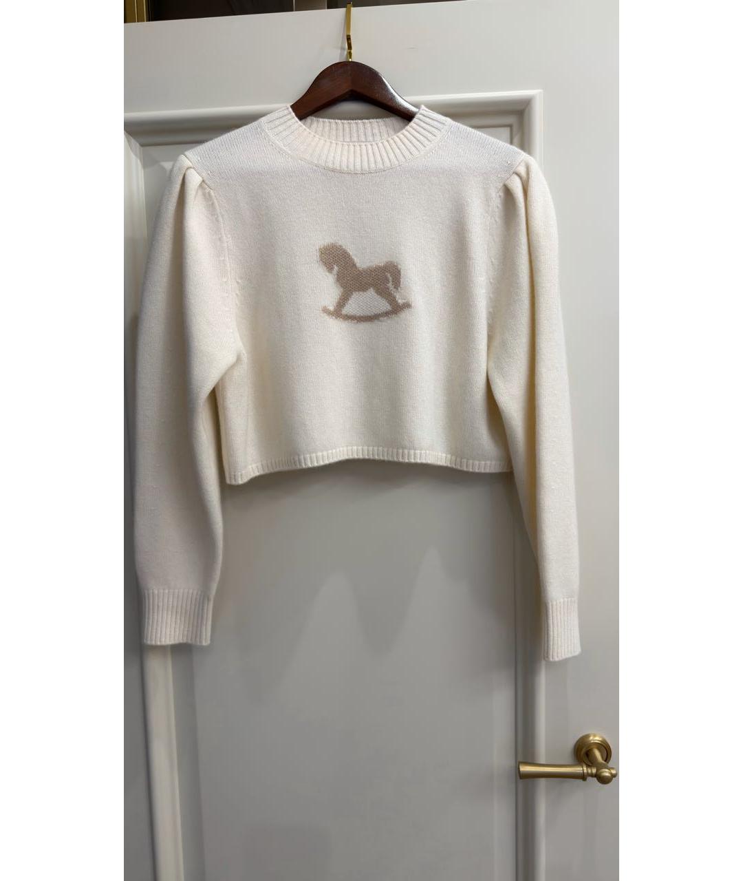 ULYANA SERGEENKO Белый кашемировый джемпер / свитер, фото 4