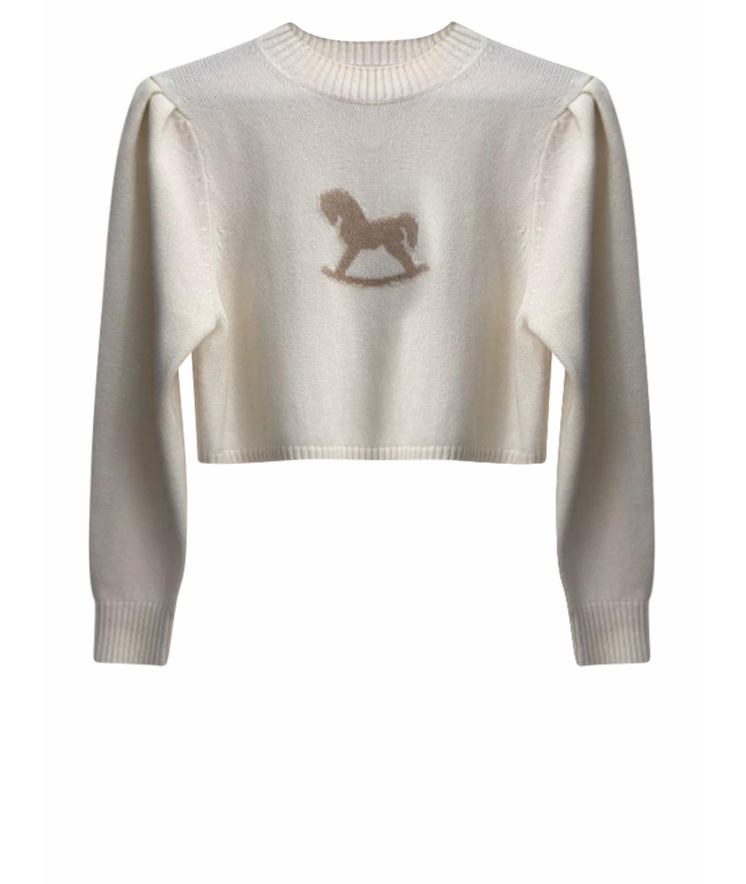 ULYANA SERGEENKO Белый кашемировый джемпер / свитер, фото 1