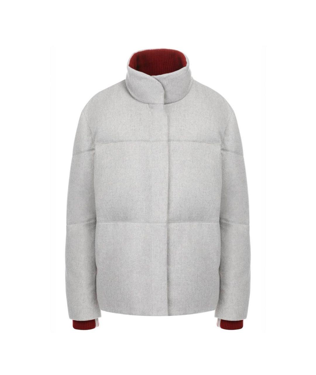 LORO PIANA Серый кашемировый пуховик, фото 1