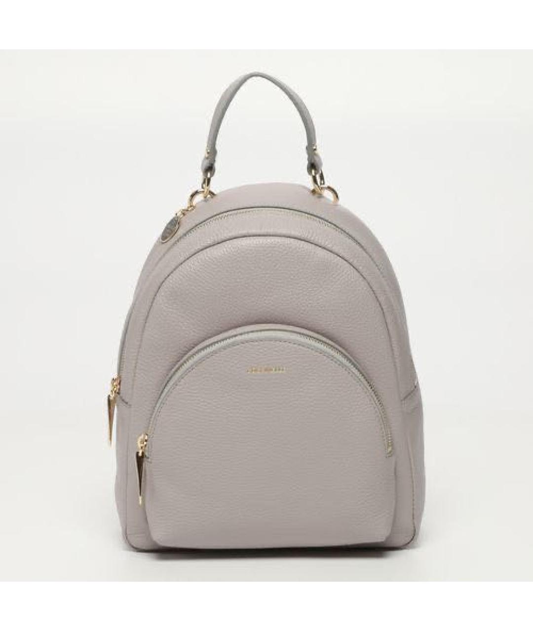 COCCINELLE Серый кожаный рюкзак, фото 7