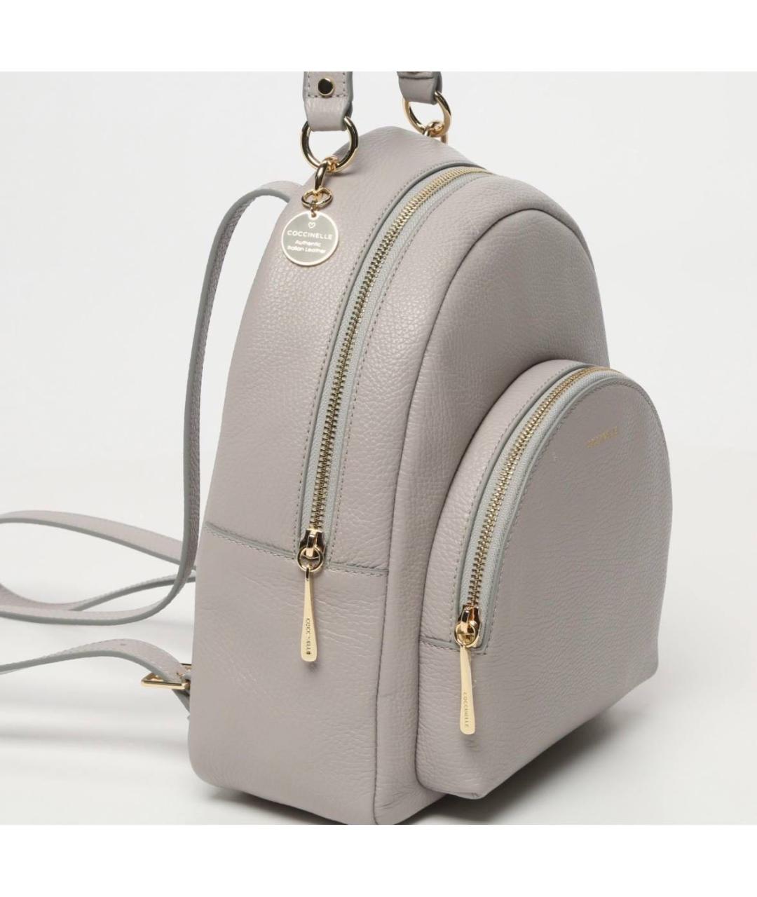 COCCINELLE Серый кожаный рюкзак, фото 2