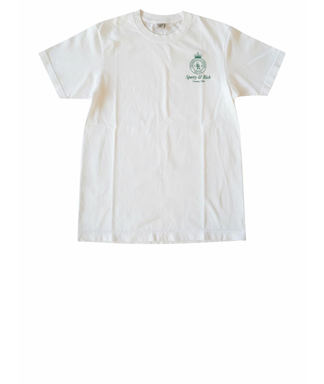 SPORTY AND RICH Белая хлопковая футболка, фото 1