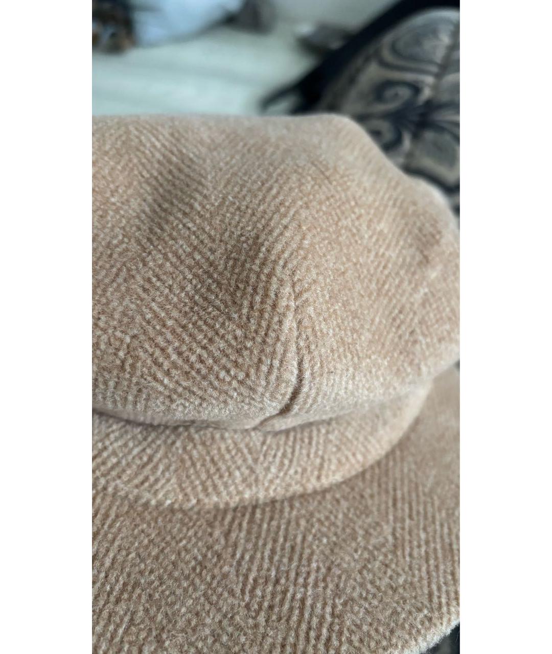 BURBERRY Бежевая шерстяная кепка, фото 4