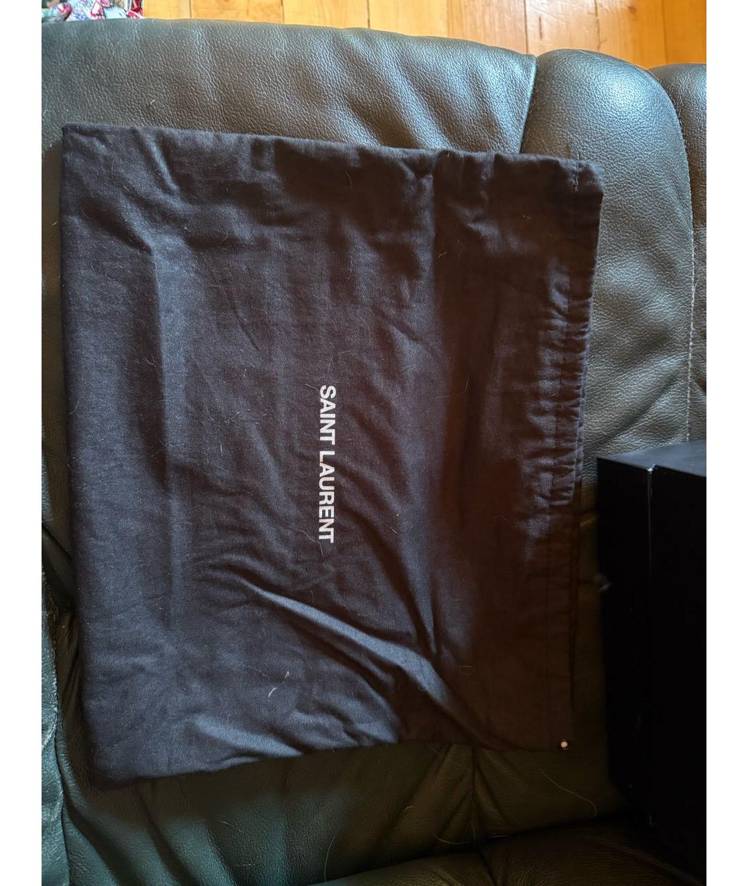 SAINT LAURENT Бордовая кожаная сумка через плечо, фото 6