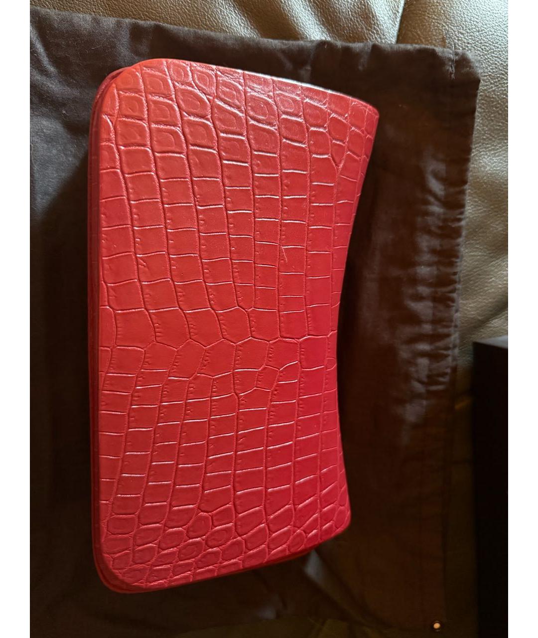 SAINT LAURENT Бордовая кожаная сумка через плечо, фото 3