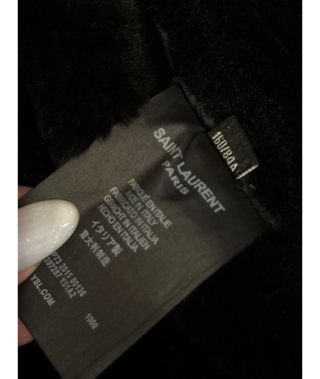 SAINT LAURENT Черная кожаная дубленка, фото 5