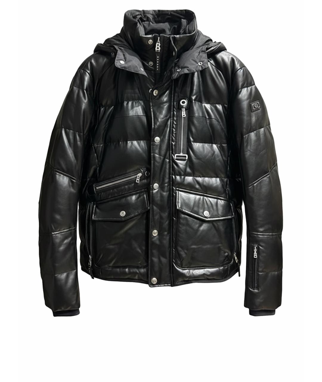 BOGNER Черный кожаный пуховик, фото 1