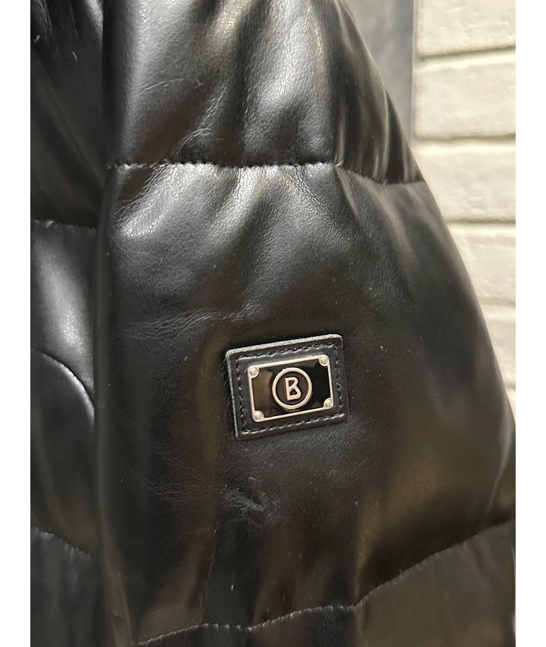 BOGNER Черный кожаный пуховик, фото 7