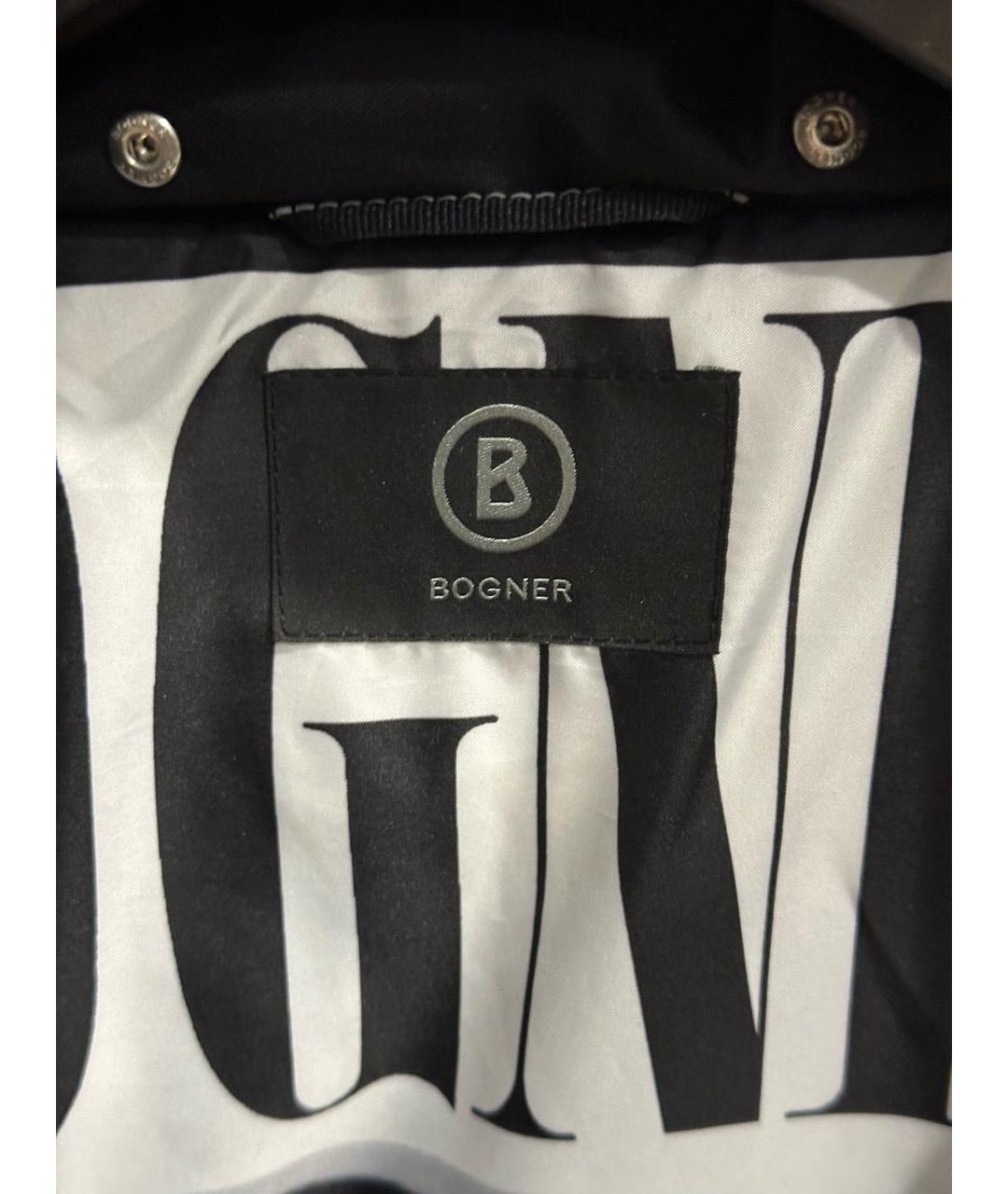 BOGNER Черный кожаный пуховик, фото 5
