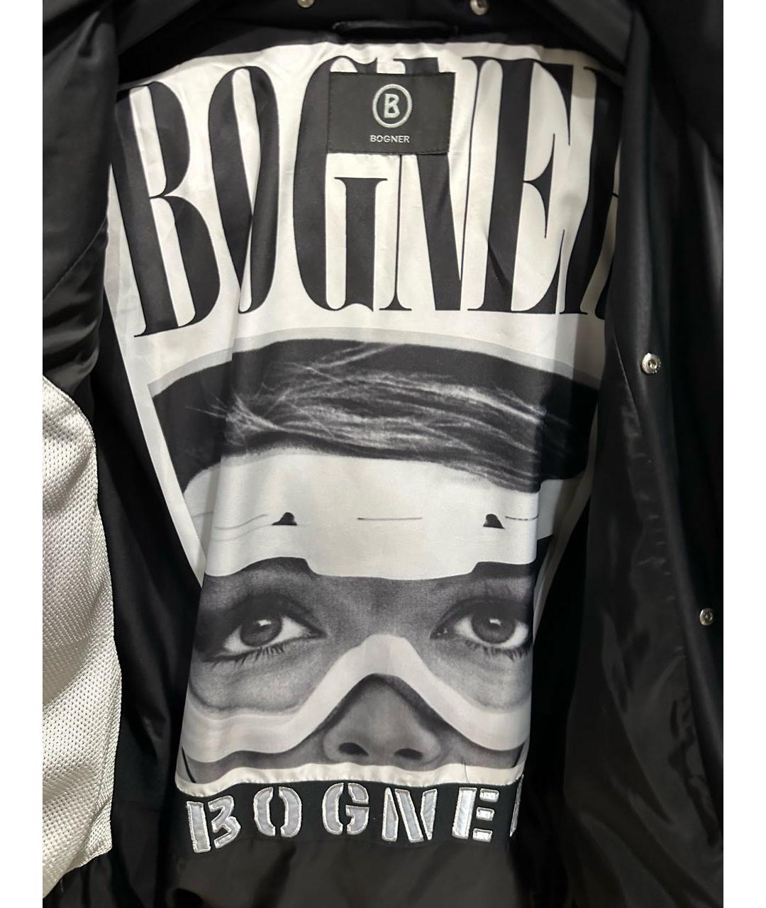 BOGNER Черный кожаный пуховик, фото 4