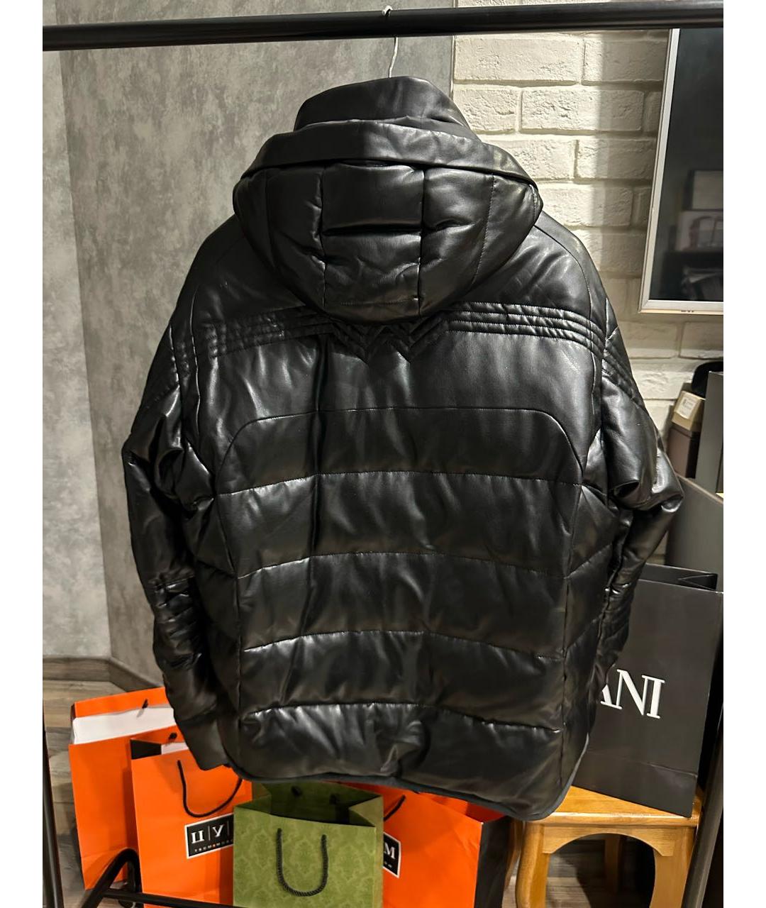 BOGNER Черный кожаный пуховик, фото 3