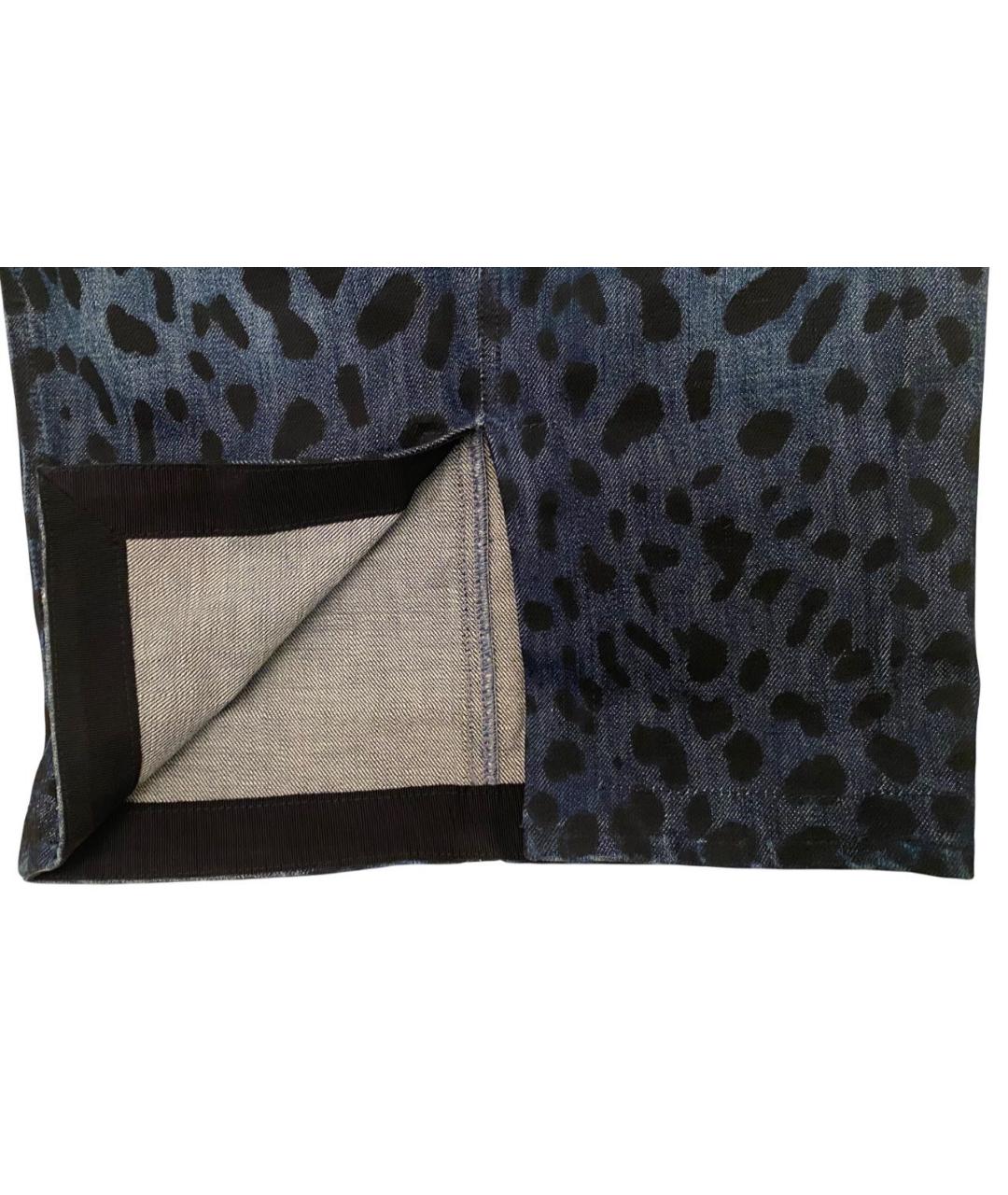 DOLCE&GABBANA Синяя деним юбка мини, фото 5