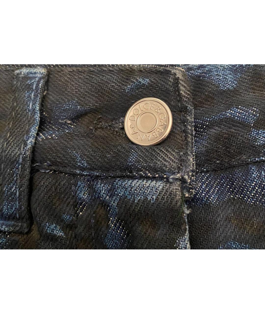 DOLCE&GABBANA Синяя деним юбка мини, фото 3