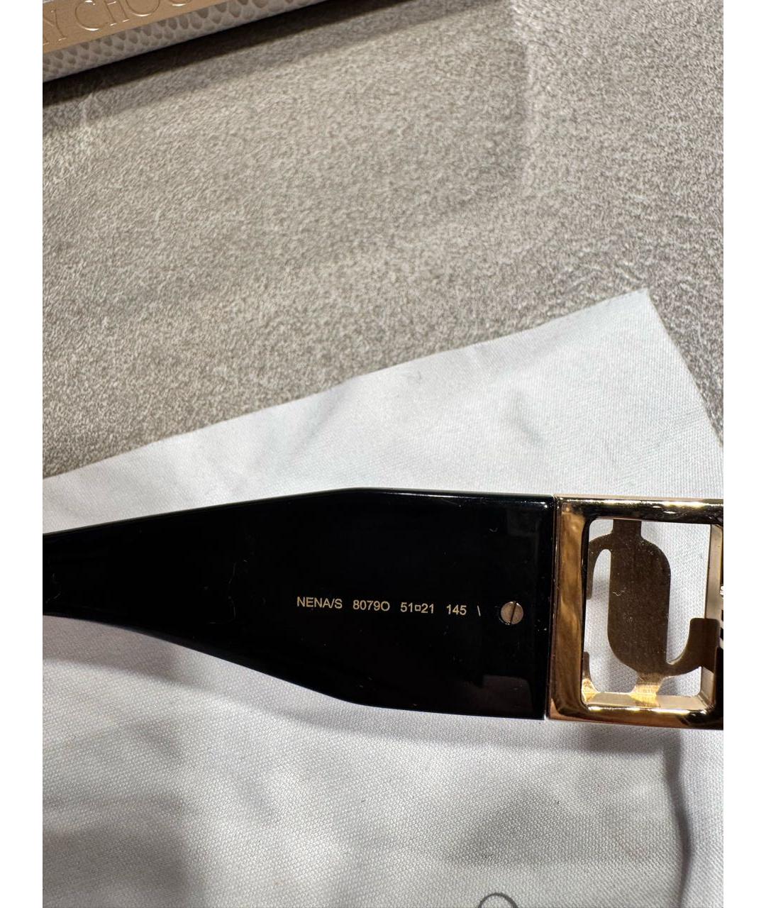 JIMMY CHOO Черные пластиковые солнцезащитные очки, фото 4