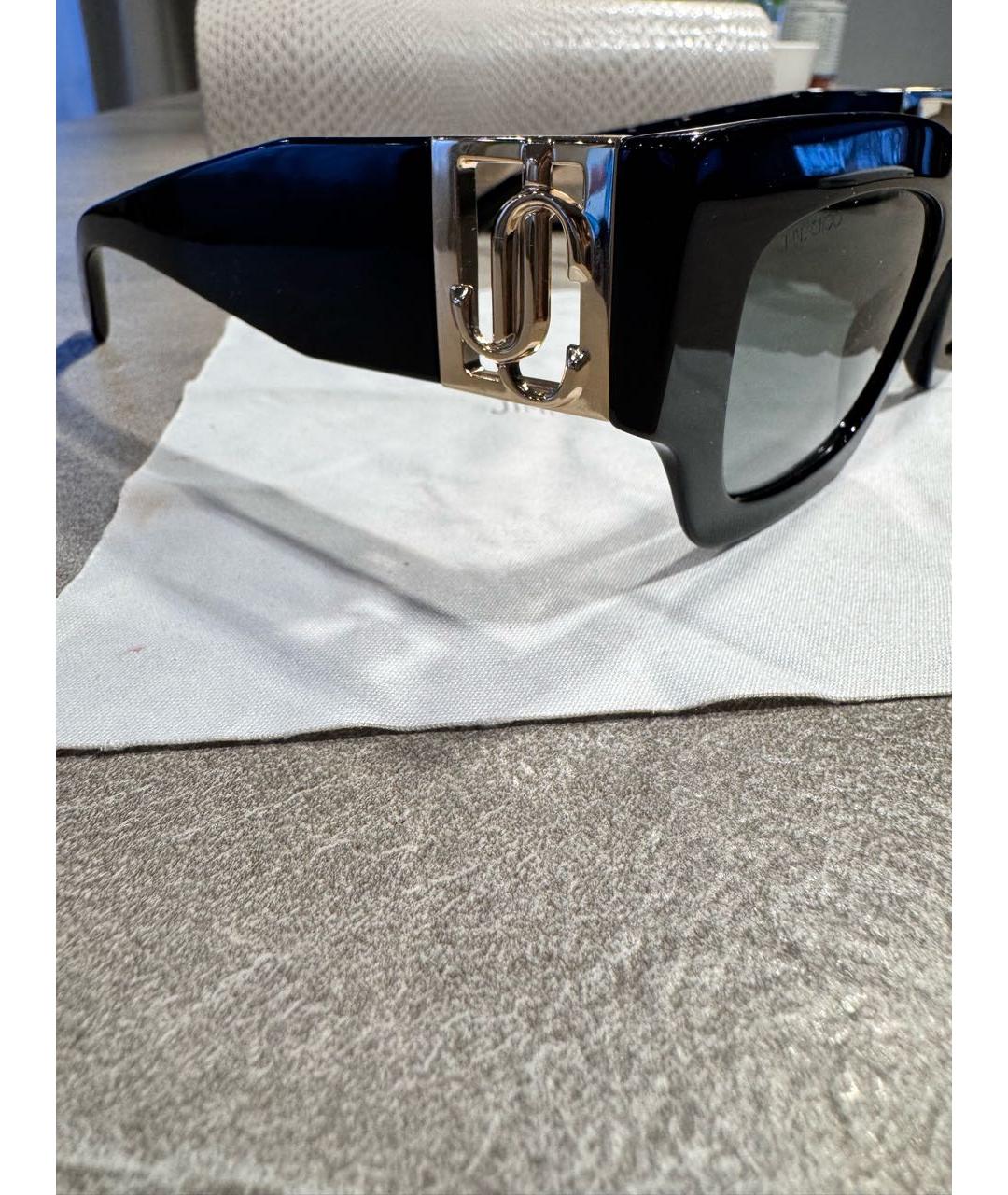 JIMMY CHOO Черные пластиковые солнцезащитные очки, фото 3