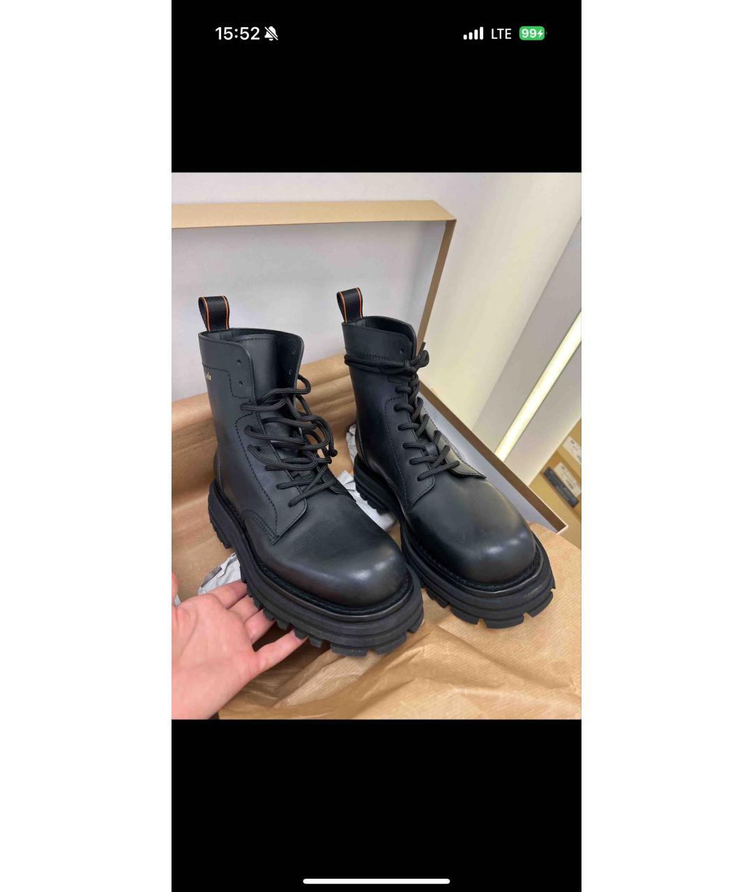 BARRACUDA Черные кожаные высокие ботинки, фото 2