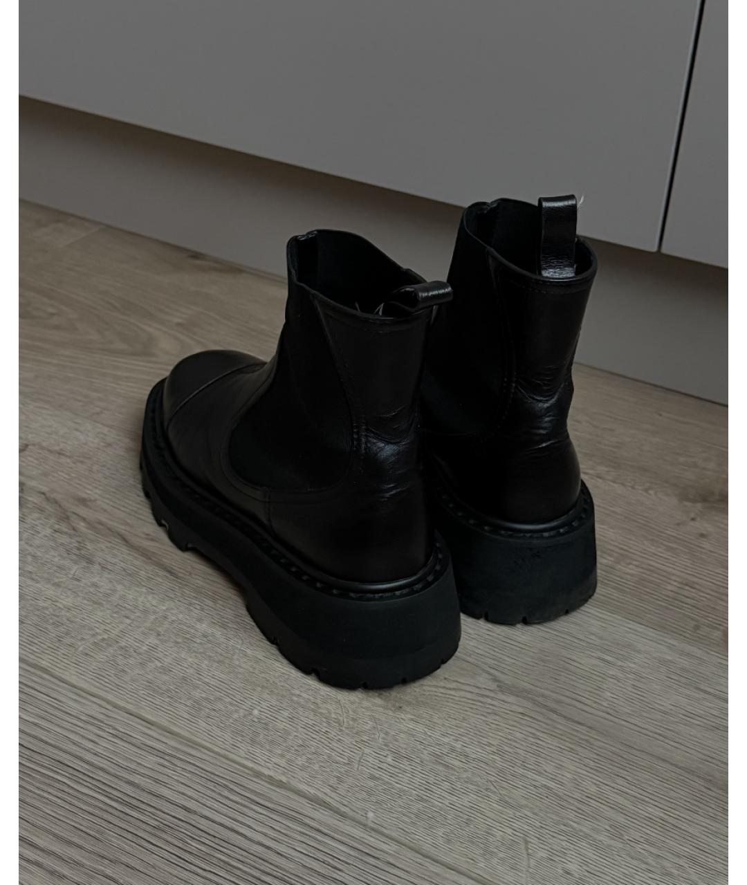 JIMMY CHOO Черные кожаные ботинки, фото 4