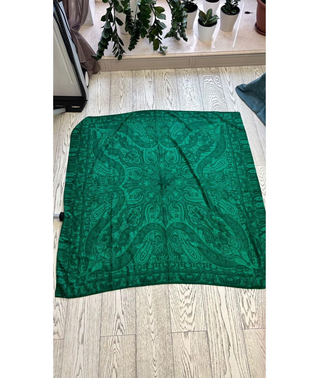 ETRO Зеленый шерстяной платок, фото 7