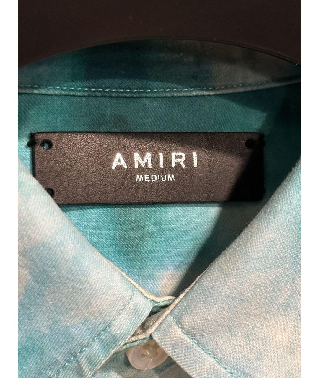 AMIRI Бирюзовая хлопковая кэжуал рубашка, фото 5