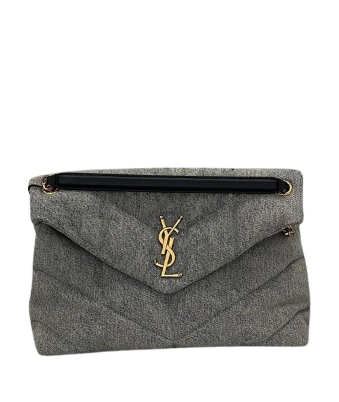 SAINT LAURENT Серая сумка с короткими ручками, фото 1