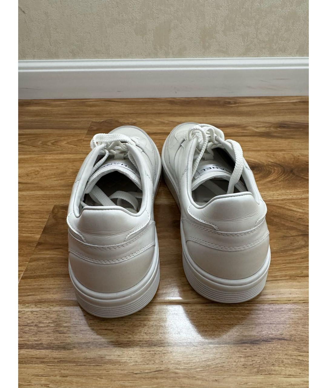 CHANEL Белые кожаные кеды, фото 5