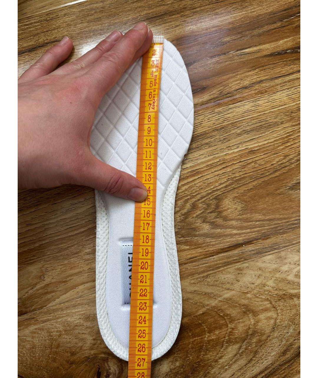 CHANEL Белые кожаные кеды, фото 7