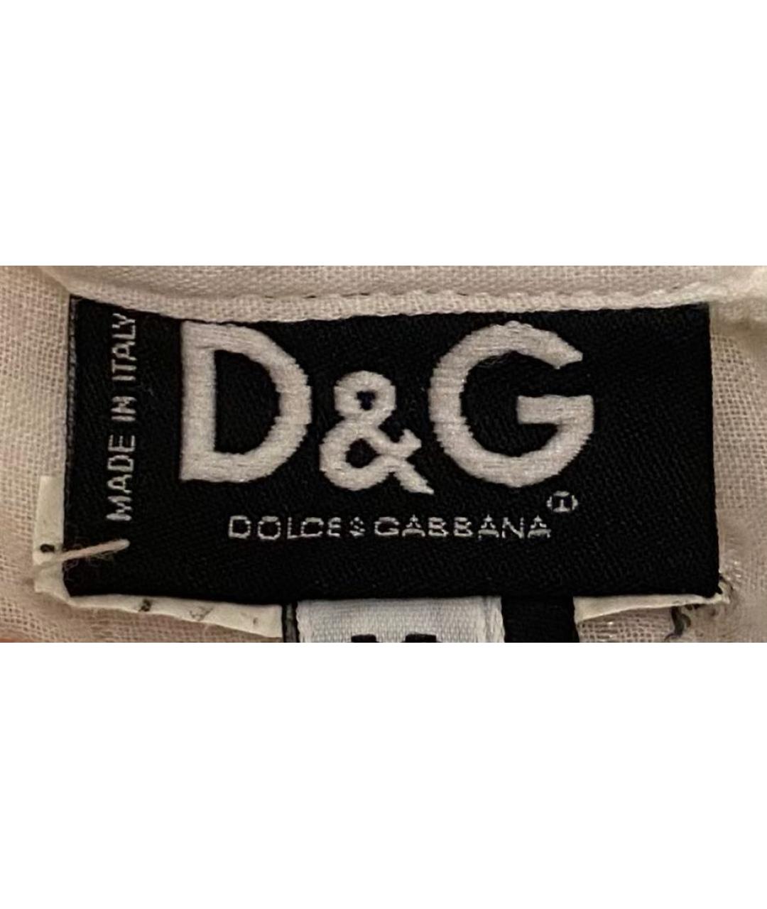 DOLCE&GABBANA Белая хлопковая рубашка, фото 4