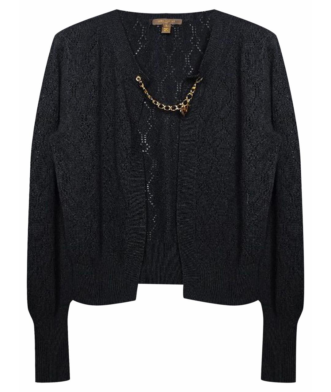 LOUIS VUITTON Черный шерстяной кардиган, фото 1