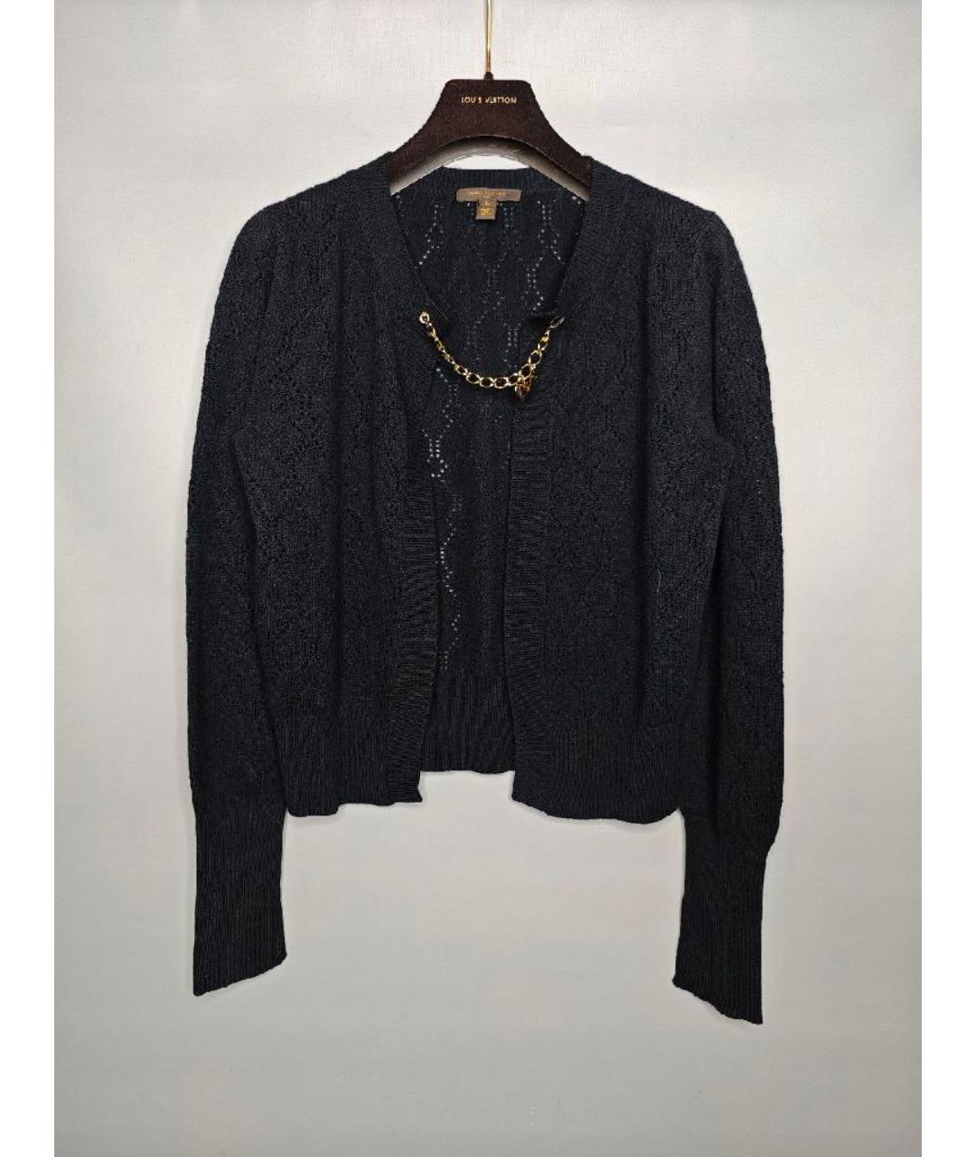 LOUIS VUITTON Черный шерстяной кардиган, фото 7