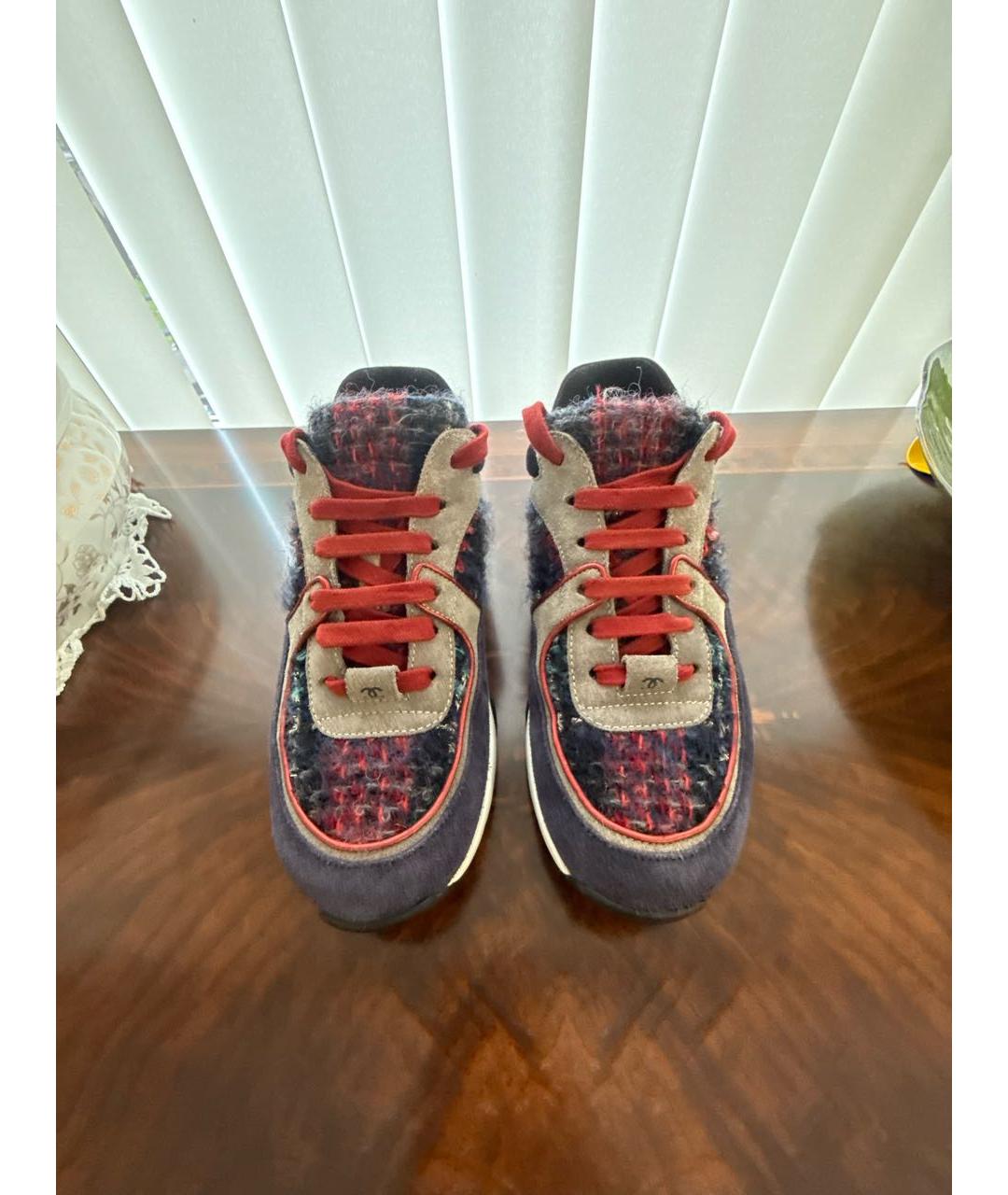 CHANEL Мульти текстильные кроссовки, фото 2